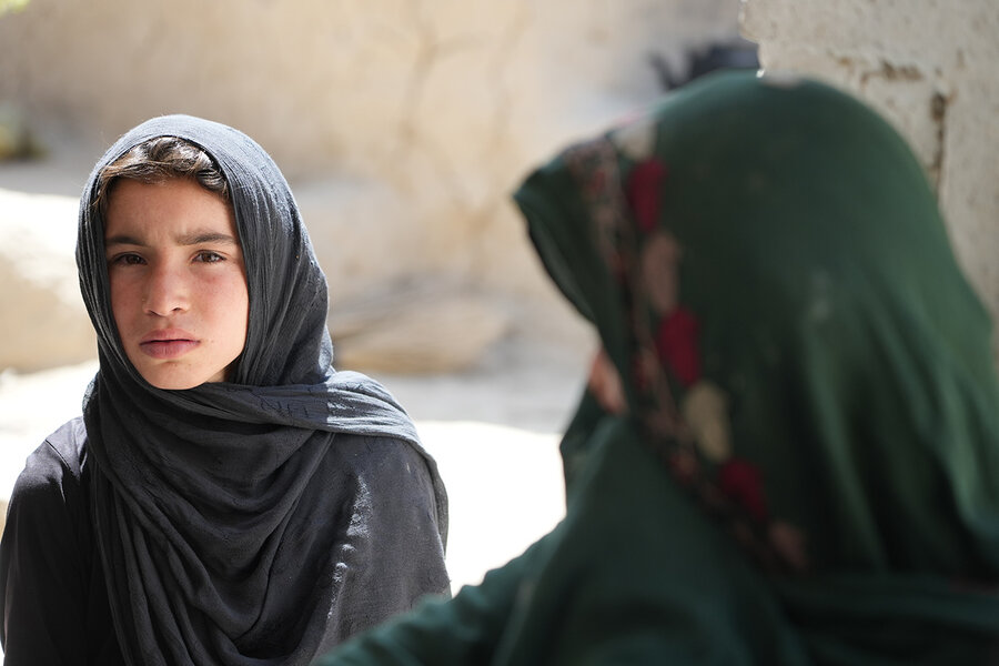 A girl in a settlement in Kabul City where WFP has been forced to cut its rations