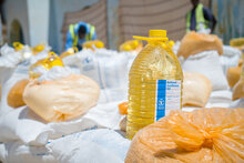 2025년 4월, 수단 하르툼 주 옴두르만 지역에서 배급 중인 WFP 구호 식량