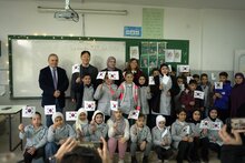 WFP 학교 급식 사업 현장을 찾은 전규석 주레바논 대한민국 대사