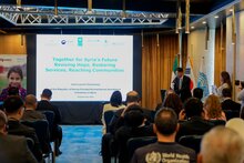 시리아에서 열린 대한민국 정부 인도적 지원 출범 행사